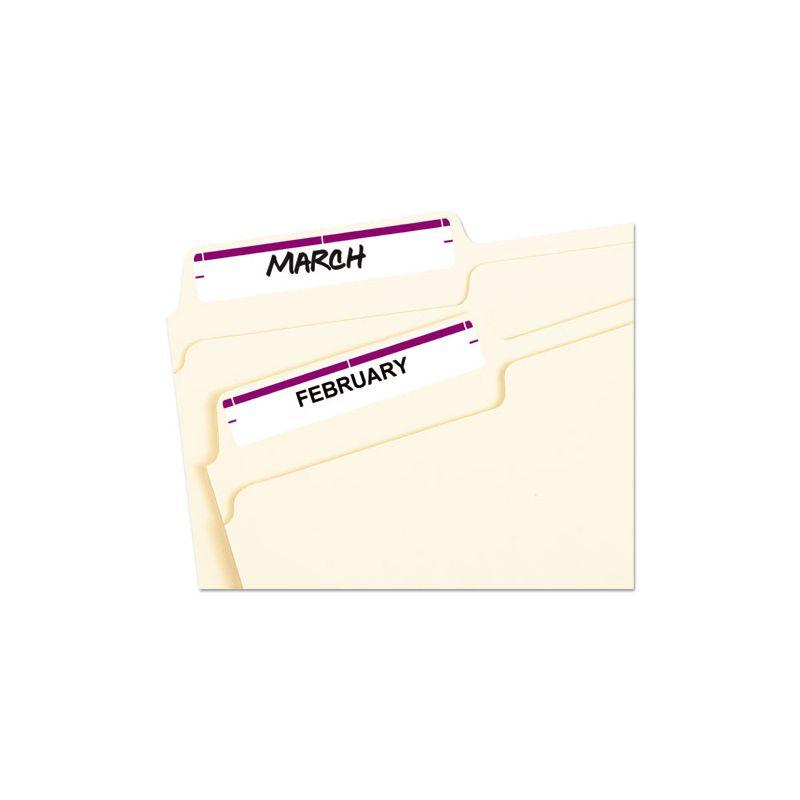 Avery Easy Peel Laser/Inkjet File Folder Labels 2/3" x 3 7/16" Purple 537829