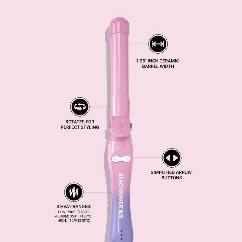 Pink Sunset Rotating Ceramic Curling Wand, 1-Inch Barrel