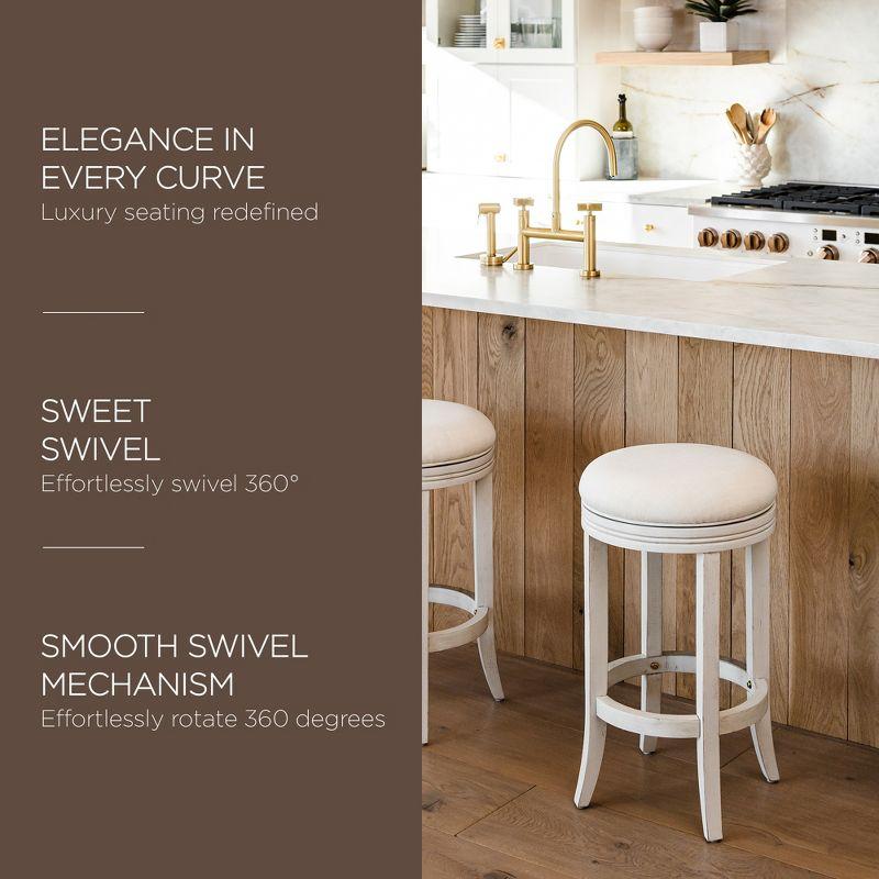 Maven Lane Maven Lane Eva Stool with Fabric Upholstery