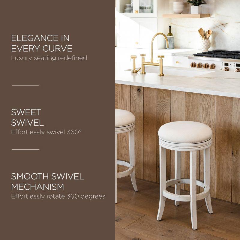 Maven Lane Eva Bar Stool with Fabric Upholstery