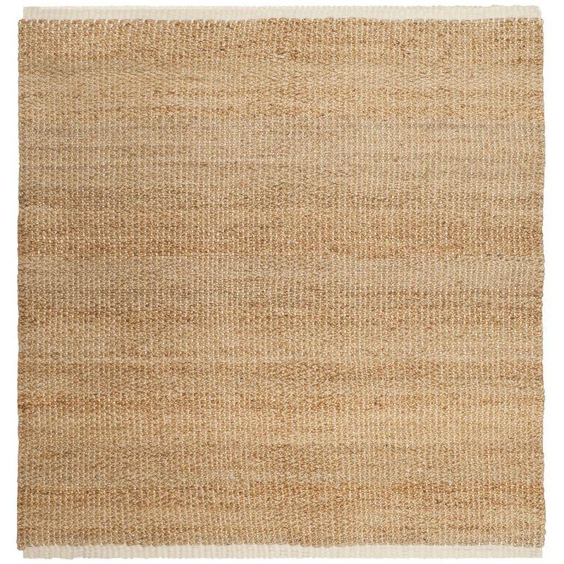 Natural Fiber NF465 Hand Woven Indoor Area Rug - Ivory/Natural - 6'x6' - Safavieh.