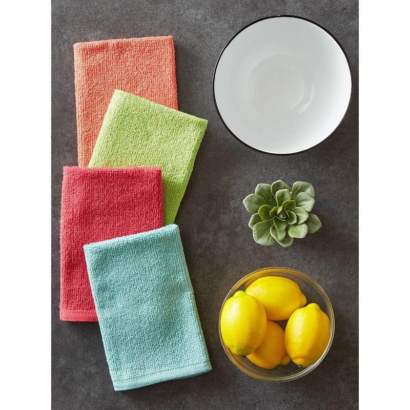 4pk Cotton Assorted Bright Barmop Dishtowels - Design Imports