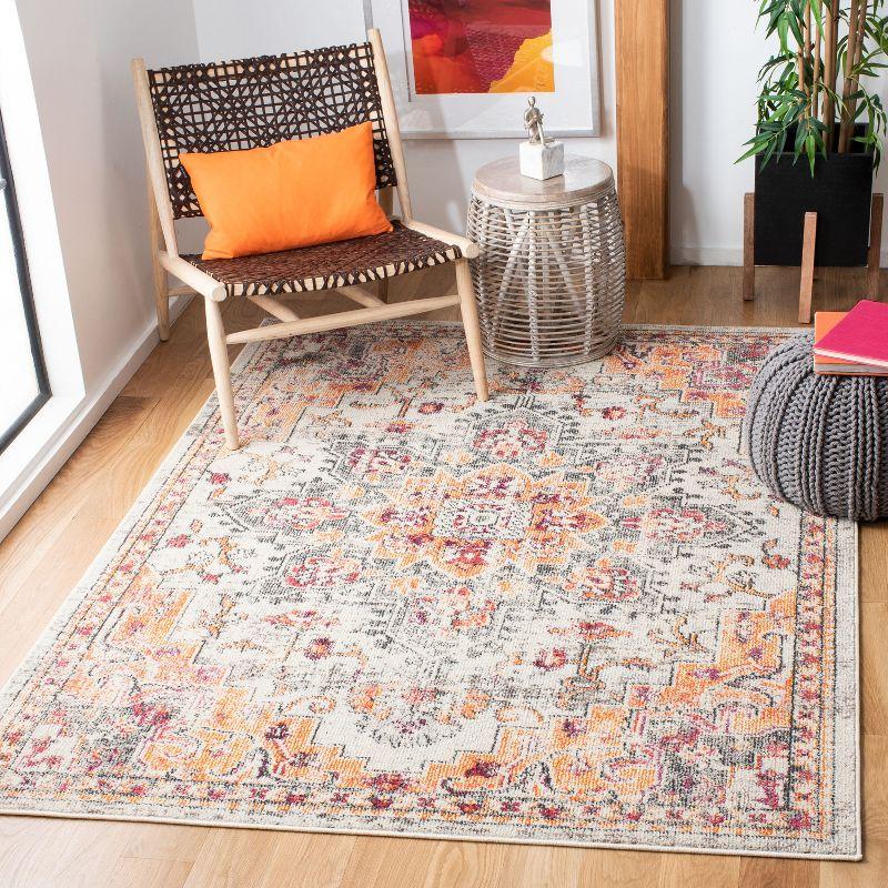 Madison MAD473 Power Loomed Indoor Accent Rug - Beige/Orange - 3'x5' - Safavieh