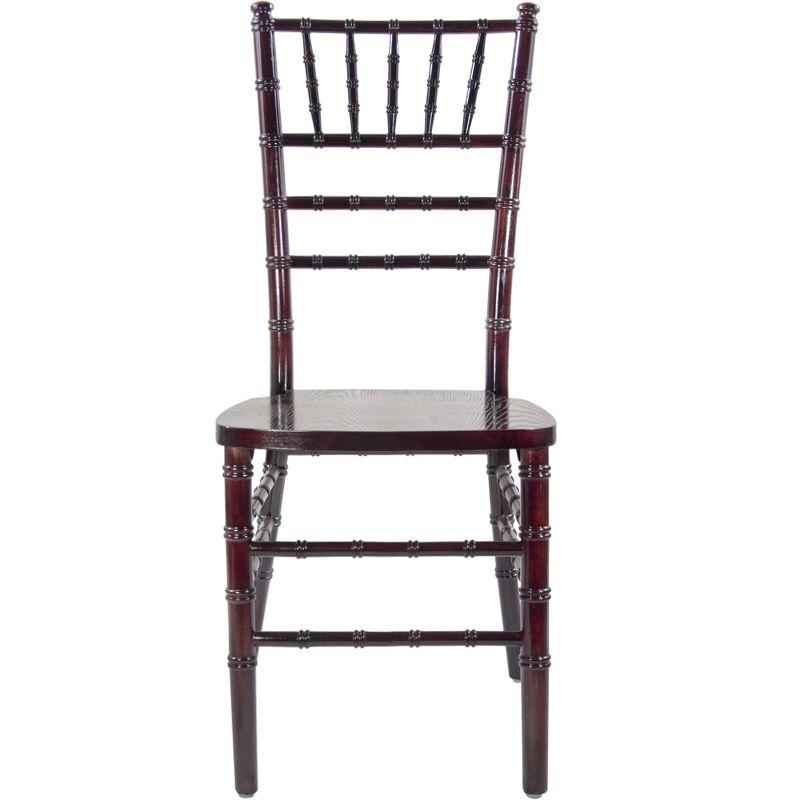 Elegant Mahogany Chiavari Hardwood Chair with Steel-Reinforced Seat