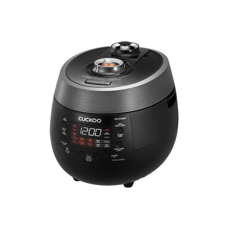 CUCKOO CRP-RT0609FW 6-Cup (Uncooked) / 12-Cup (Cooked) Twin Pressure Rice Cooker & Warmer with Nonstick Inner Pot, 14 Menu Options, Safe Steam Release, 3 Voice Guide, Auto Clean