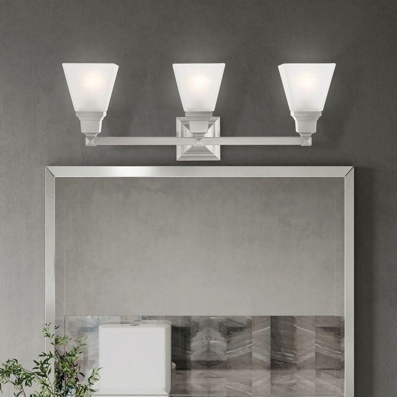 Livex Lighting Mission 3 - Light Vanity in  Brushed Nickel