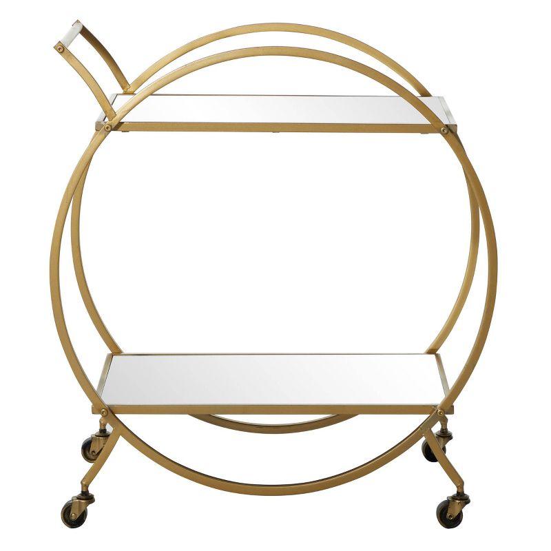 Contemporary Glam Metal Bar Cart - Olivia & May