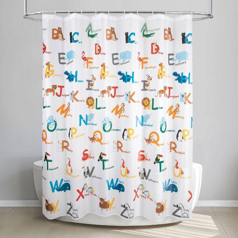 Animal Alphabet Kids' Shower Curtain - Allure Home Creations