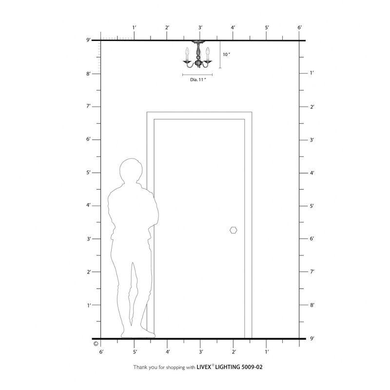 Livex Lighting Williamsburgh 3 - Light Chandelier in  Polished Brass