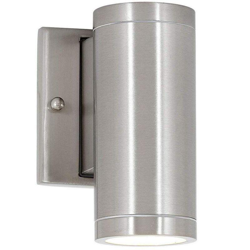 Hamilton Hills 6" Outdoor Wall Sconce Up Down Cylinder Light, ‎Brushed Nickel