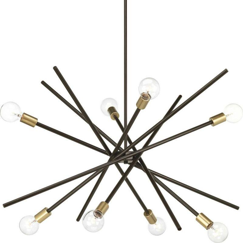 Astra 8-Light Mid-Century Modern Sputnik Chandelier in Brushed Nickel