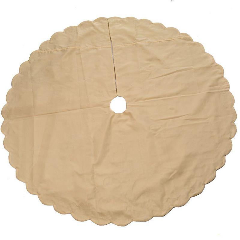 Kurt Adler 48" Gold Tree skirt with Handwork Details