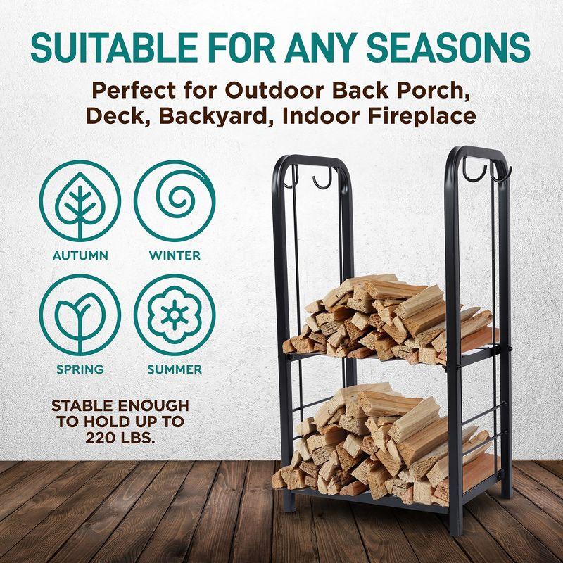 SereneLife Firewood Rack Holder