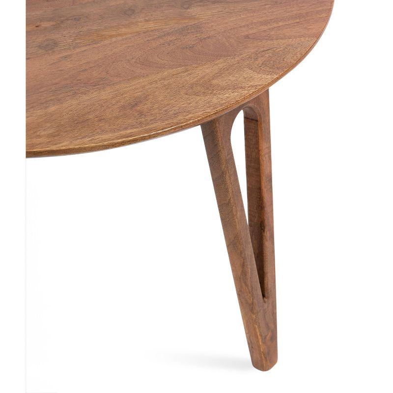 Kate and Laurel Kershaw Round Coffee Table, 30x30x19, Walnut Brown