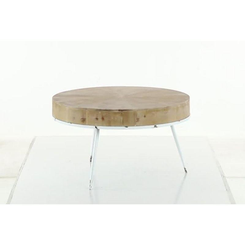 Modern Wood and Iron Coffee Table Natural Brown - Olivia & May