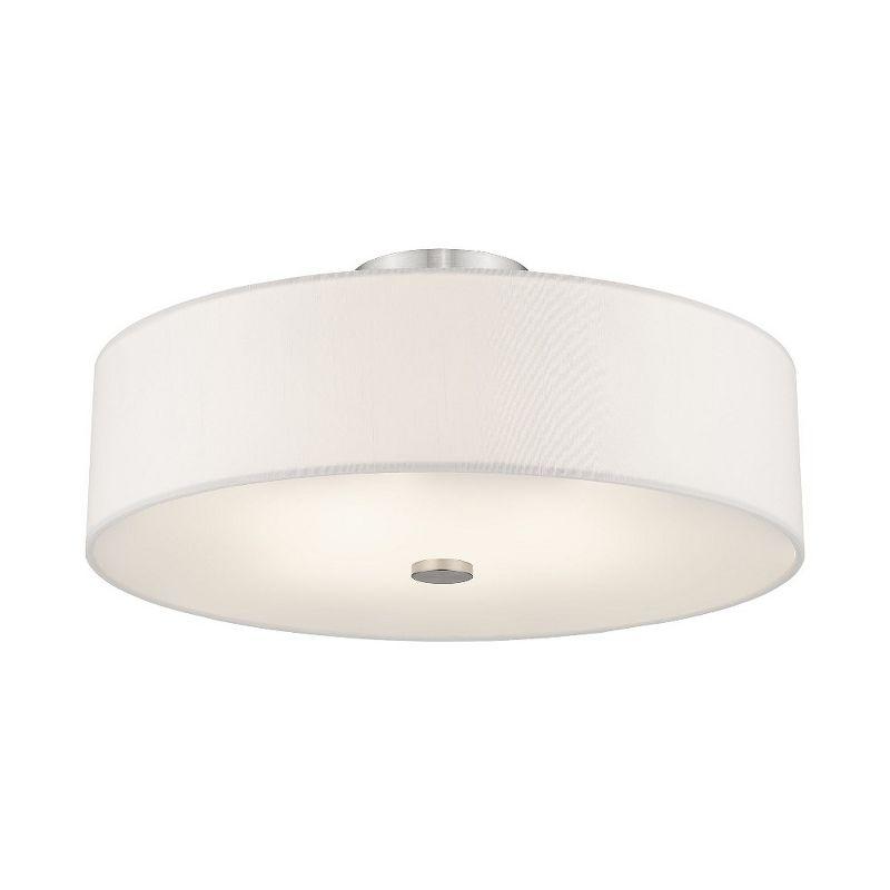 Livex Lighting Meridian 4 - Light Semi-Flush Mount in  Brushed Nickel