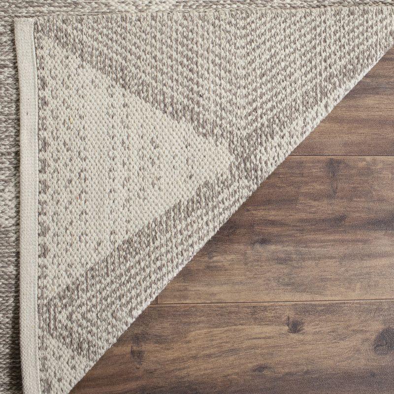 Makeda Casual Gray Cotton 27" Handwoven Runner Rug