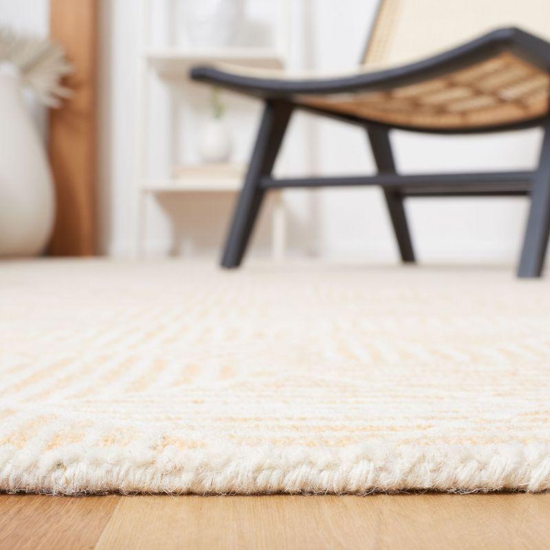Abstract ABT763 Handmade Indoor Area Rug - Gold/Ivory - 4'x6' - Safavieh