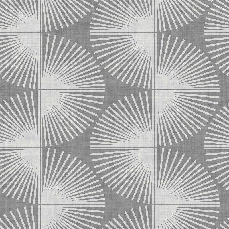 Gray and Ivory Geometric Peel and Stick Wallpaper