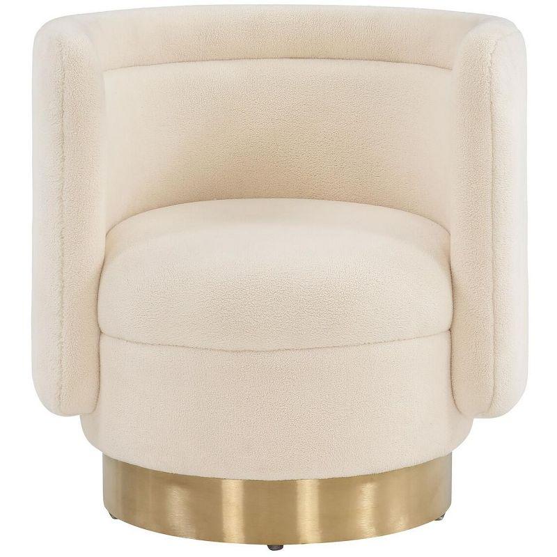 Everly Quinn Tews 29.7" Wide Polyester Swivel Barrel Chair | Wayfair