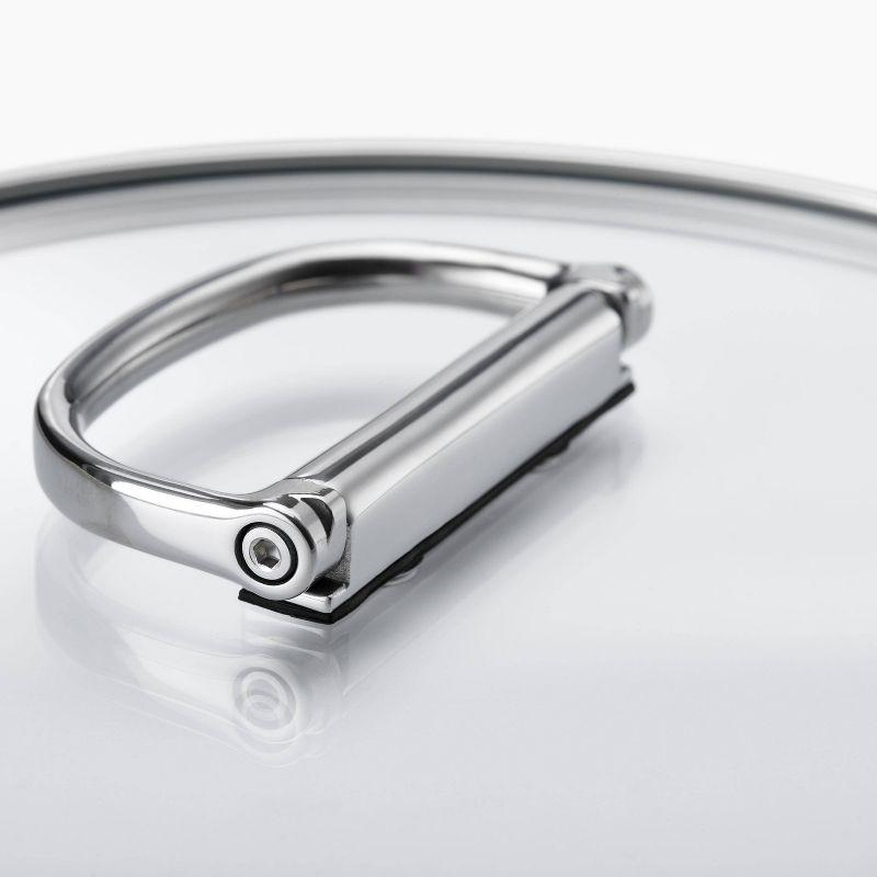 Joseph Joseph Joseph Joseph Space Ceramic Non-Stick 8.5 Qt. Stock Pot with Folding Handles and Lid