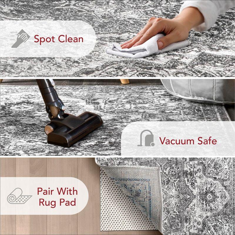 Nuloom Maryanne Geometric 9x12 Indoor Area Rug for Living Room Bedroom Dining Room Kitchen, Grey/Ivory