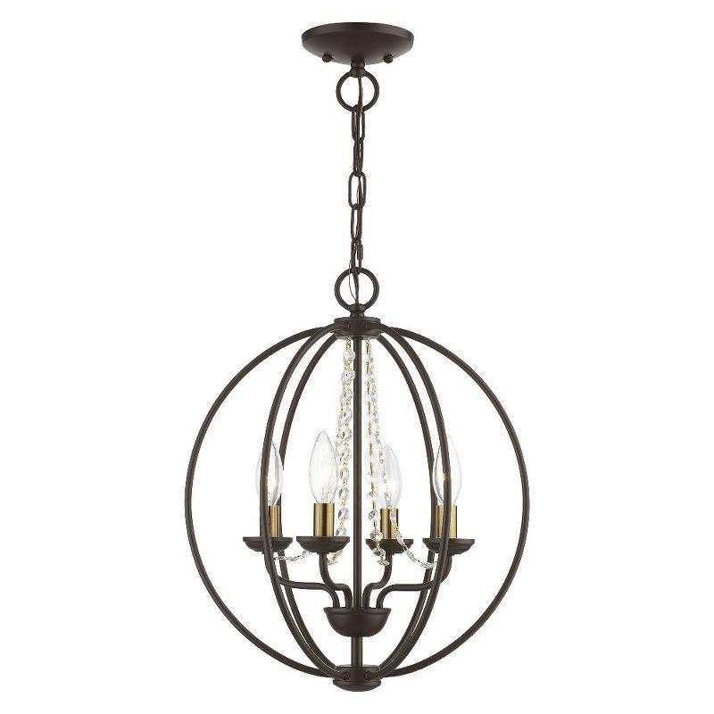 Livex Lighting Arabella 4 - Light Chandelier in  Bronze/Antique Brass