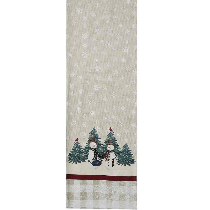 Avanti Linens Country Snowman 72" Runner-Beige