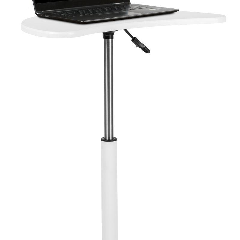 Flash Furniture Sit to Stand Mobile Laptop Computer Desk - Portable Rolling Standing Desk