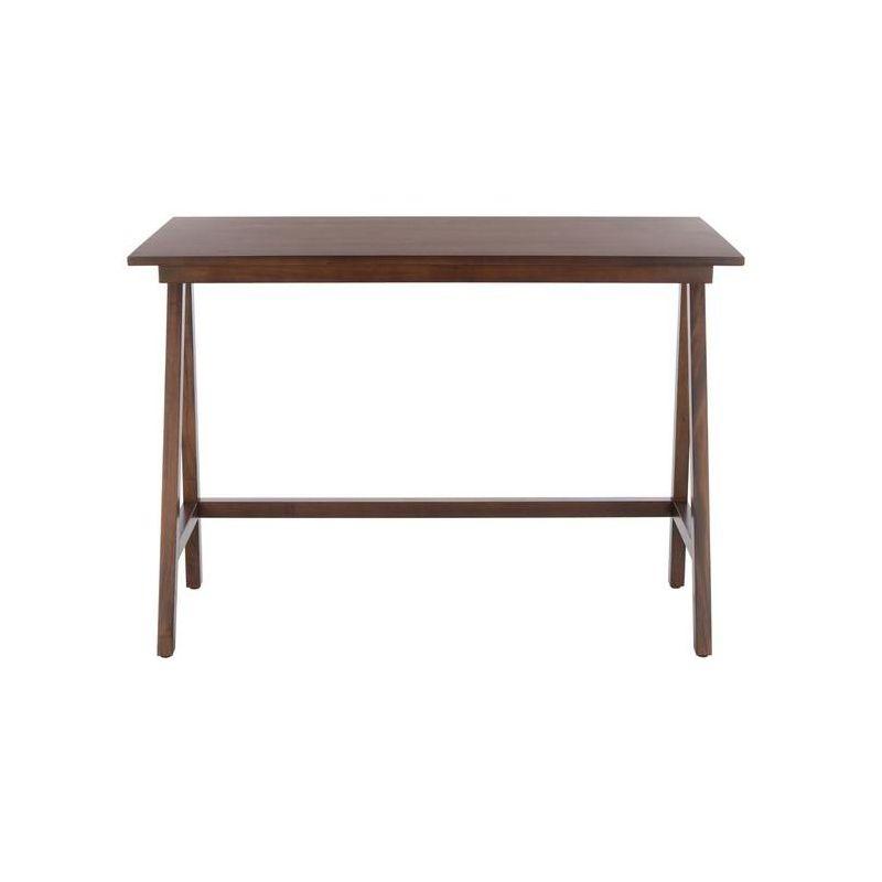 Asymmetrical Black Walnut 46" Industrial Farmhouse Desk