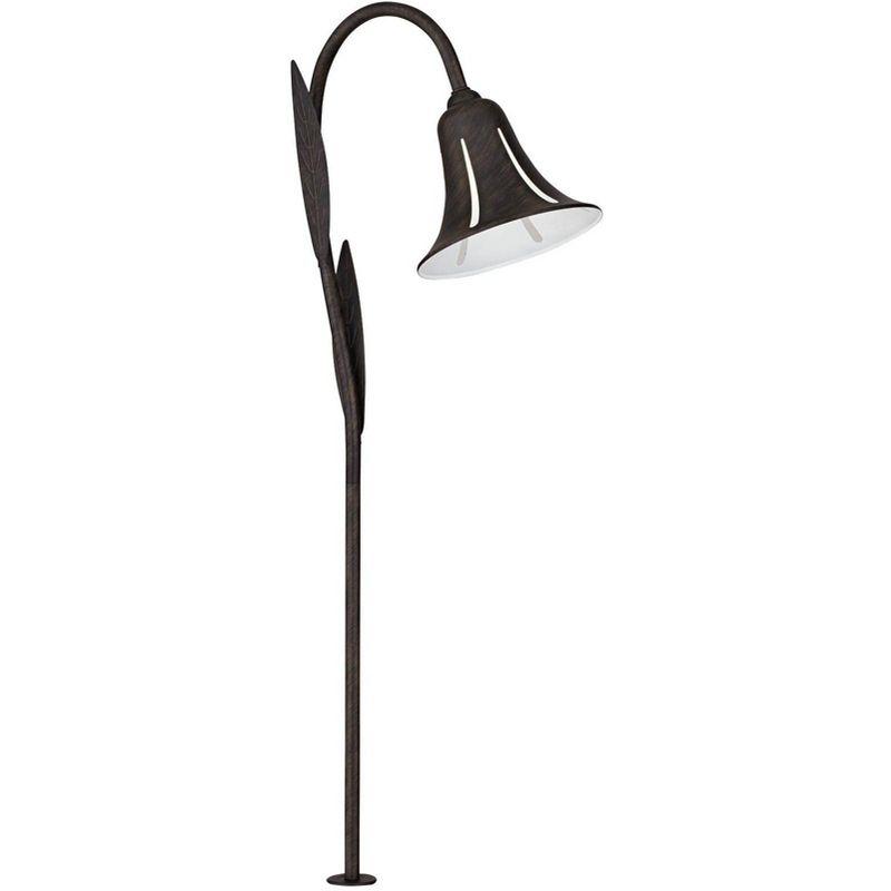 Rustic Dark Rust LED Pathway Tulip Light