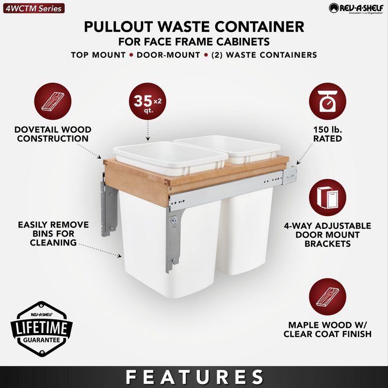 Rev-A-Shelf Rev-A-Shelf Single Pullout Top Mount Trash Can
