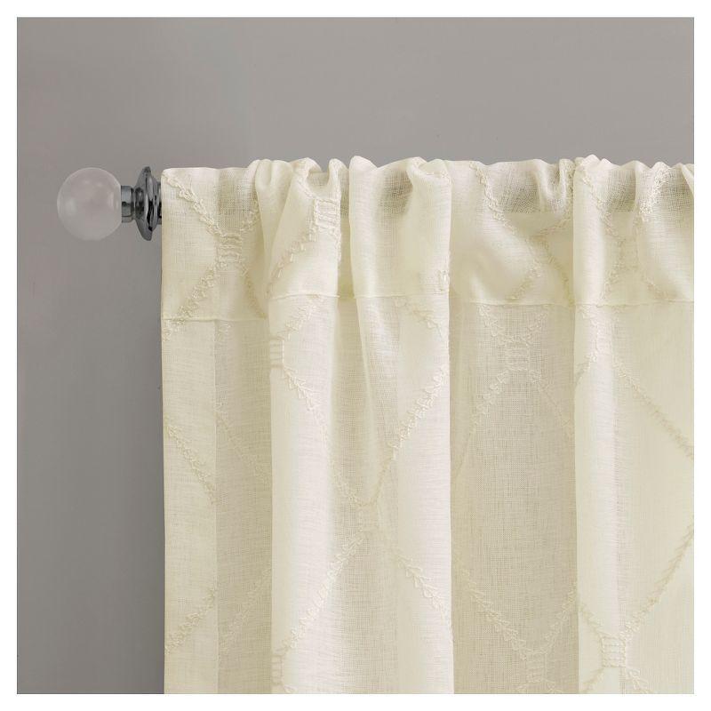 Nirod Diamond Sheer Window Curtain Panel