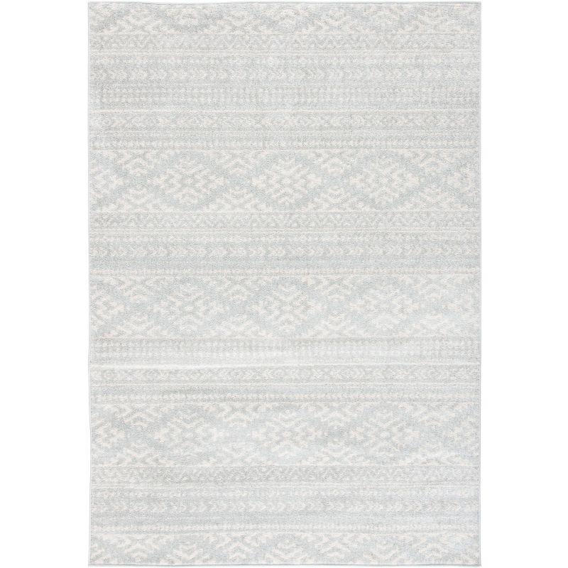 Tulum TUL272 Power Loomed Area Rug - Light Grey/Ivory - 6'x9' - Safavieh.