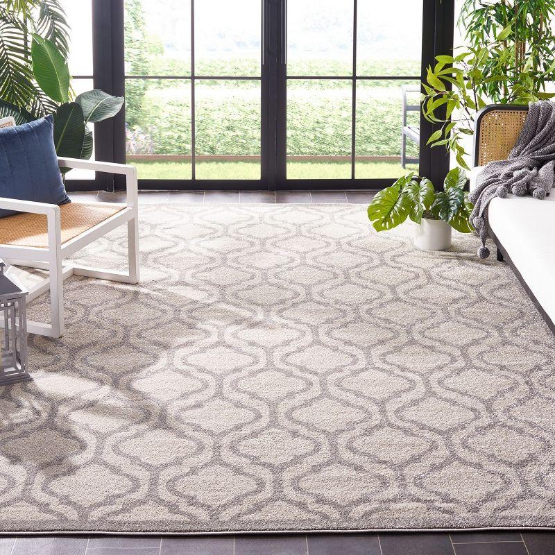 Light Grey/Ivory Hand-Knotted Reversible Cotton Area Rug 9' x 12'