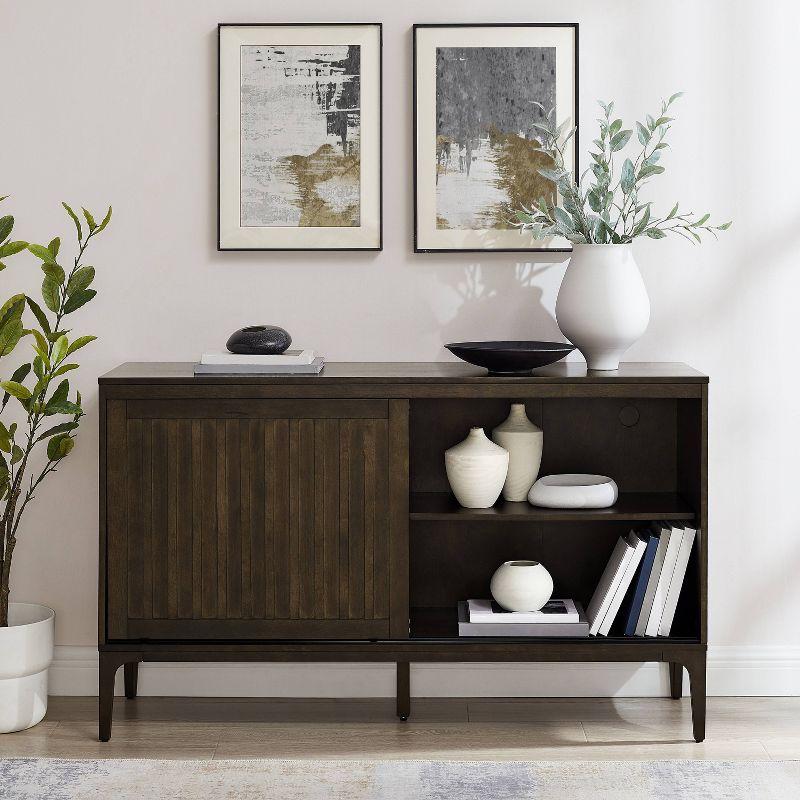 Asher 54" Dark Brown Mid-Century Modern Sideboard