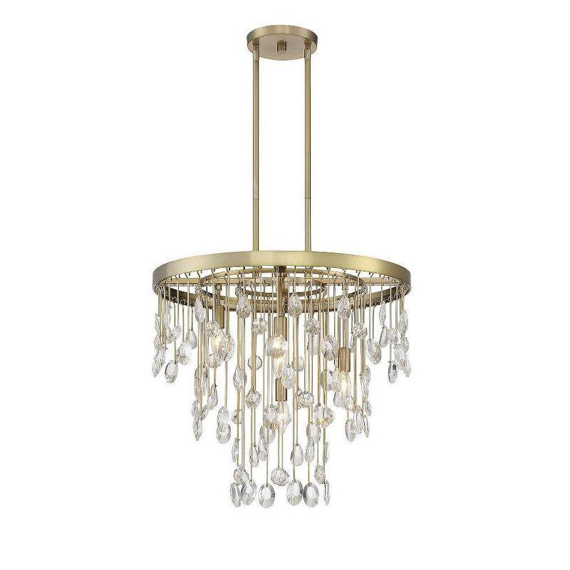 Livorno 4-Light Chandelier in Noble Brass