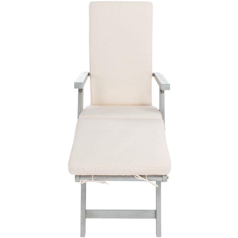 Palmdale Lounge Chair - Outdoor - PAT7015 - Grey/Beige -Safavieh