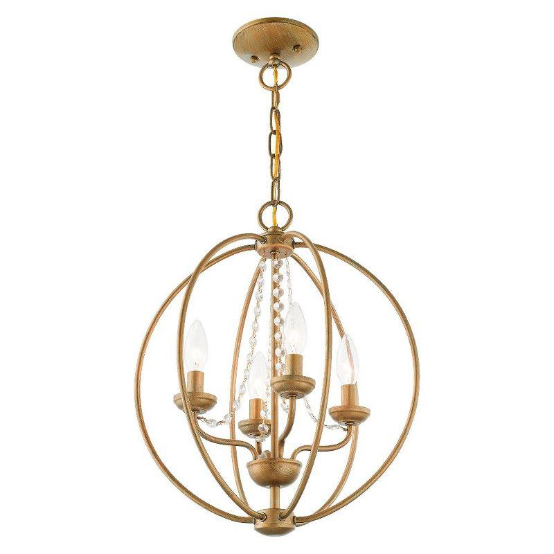 Livex Lighting Arabella 4 - Light Chandelier in  Antique Gold Leaf