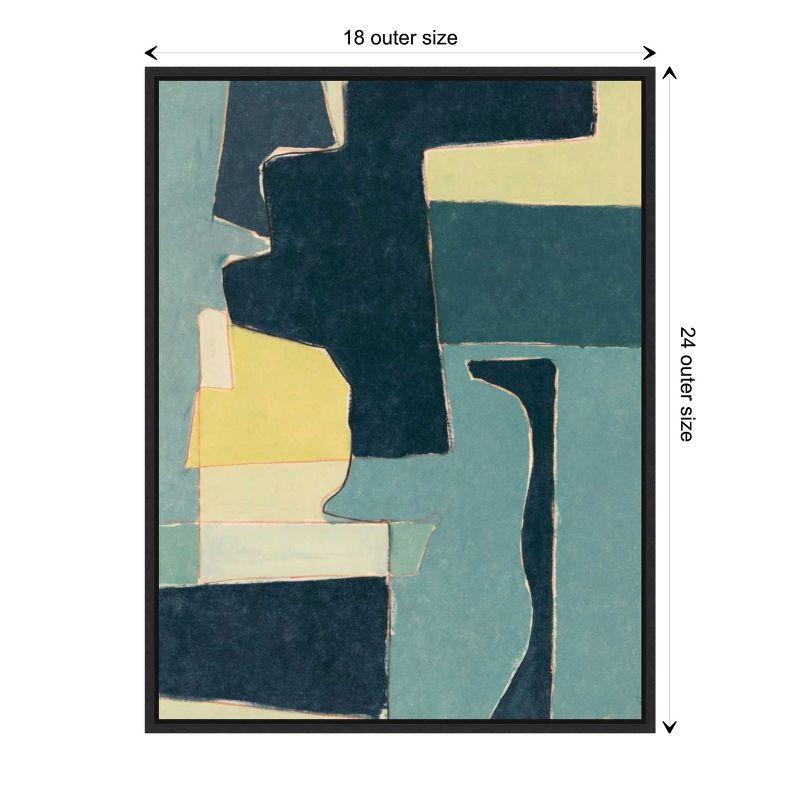 Amanti Art Blue Note II by Rob Delamater Canvas Wall Art Print Framed 18 x 24-in.