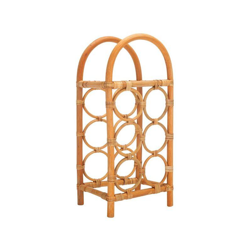 Lyza Rattan Bottle Rack - Natural - Safavieh