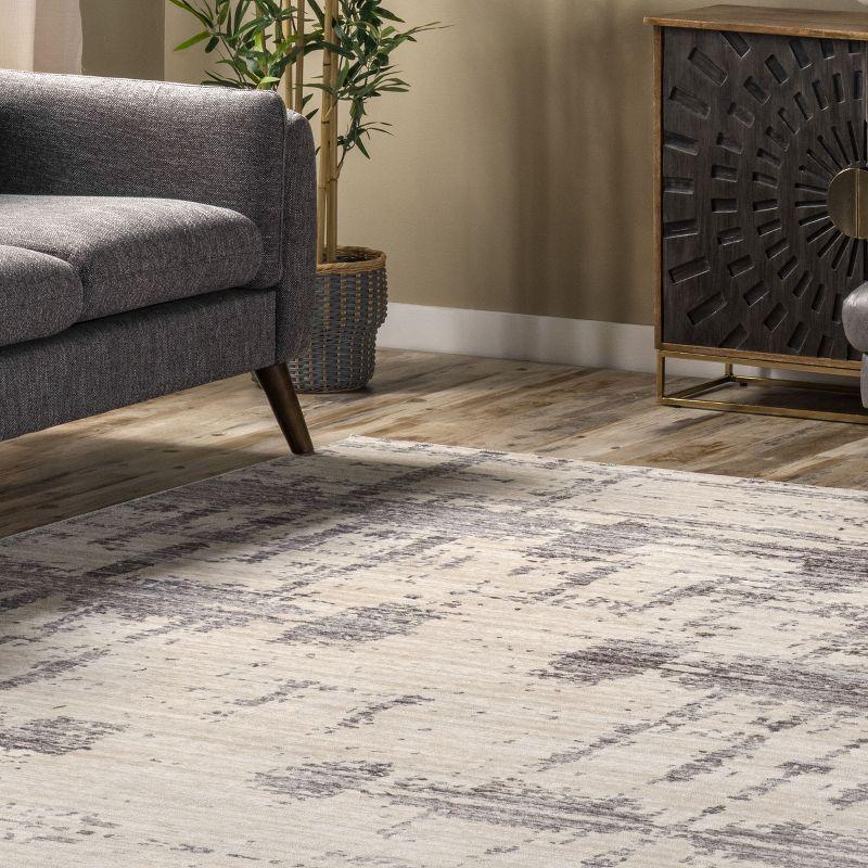 Nuloom Ariana Pet Friendly Machine Washable Abstract Area Rug, 5' x 8', Grey