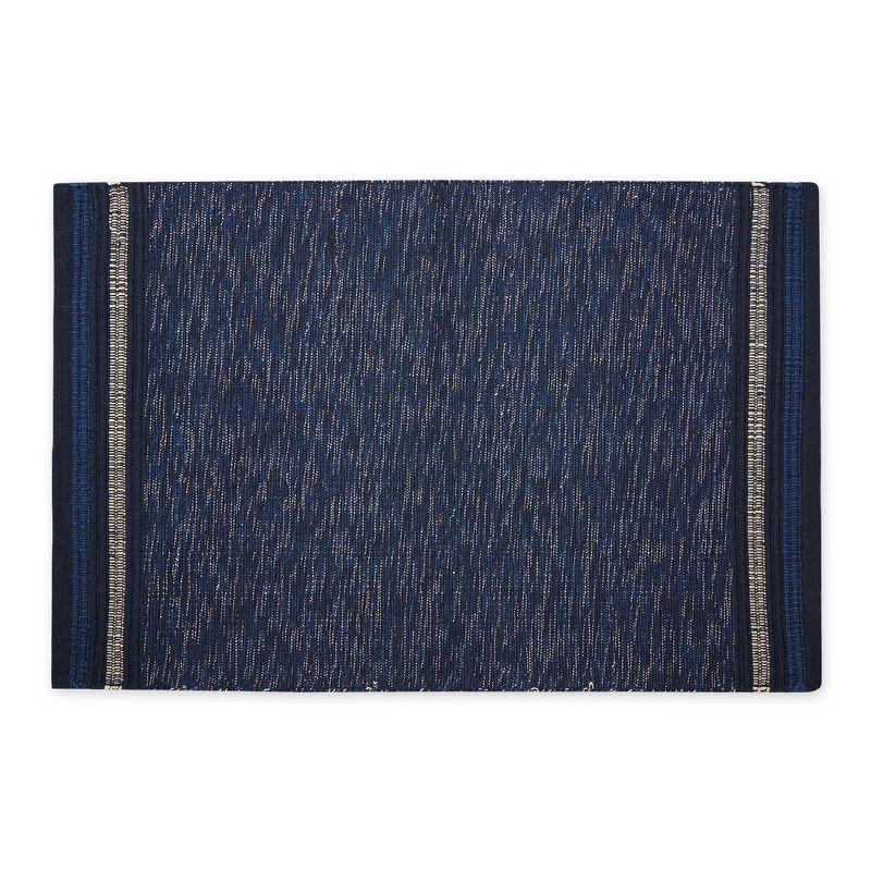 Design Imports Modern Edge Stripe - Nautical Blue - 2 X 3 Ft