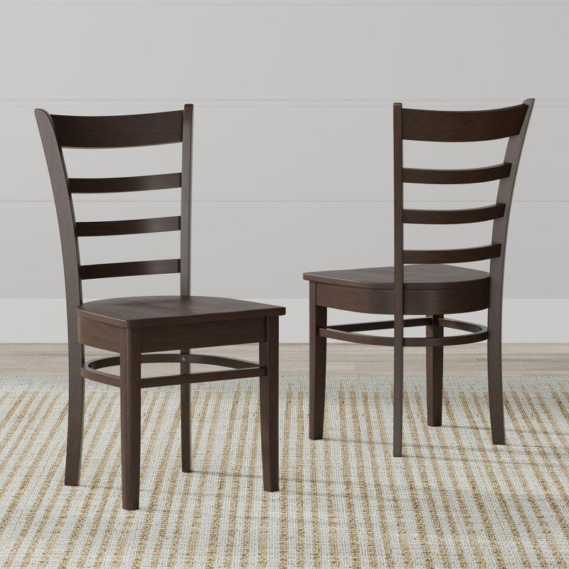 Glenwillow Home 42" Round Pedestal Dining Table + Slat Back Dining Chairs Dining Set