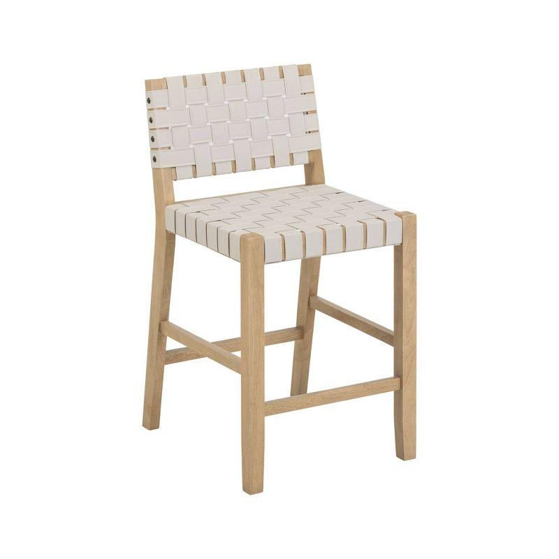 Nathan James Cohen Faux Leather Barstool White