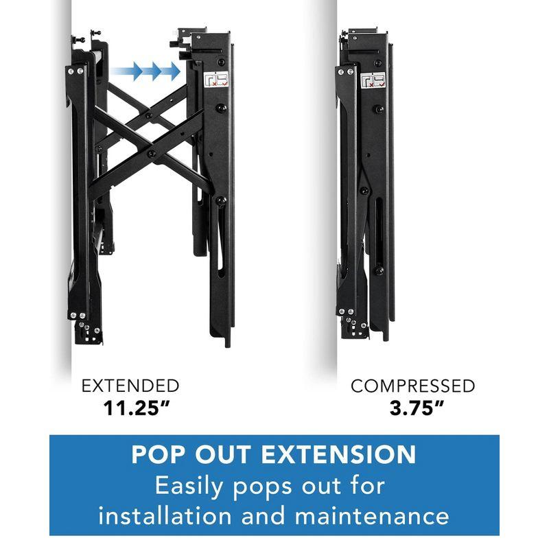 Mount-It! Pop Out Video Wall Mount | Digital Signage TV Menu Board Mount For 32 to 70" TVs & Up to VESA 600x400 | Commercial Grade 154 Lbs. Capacity