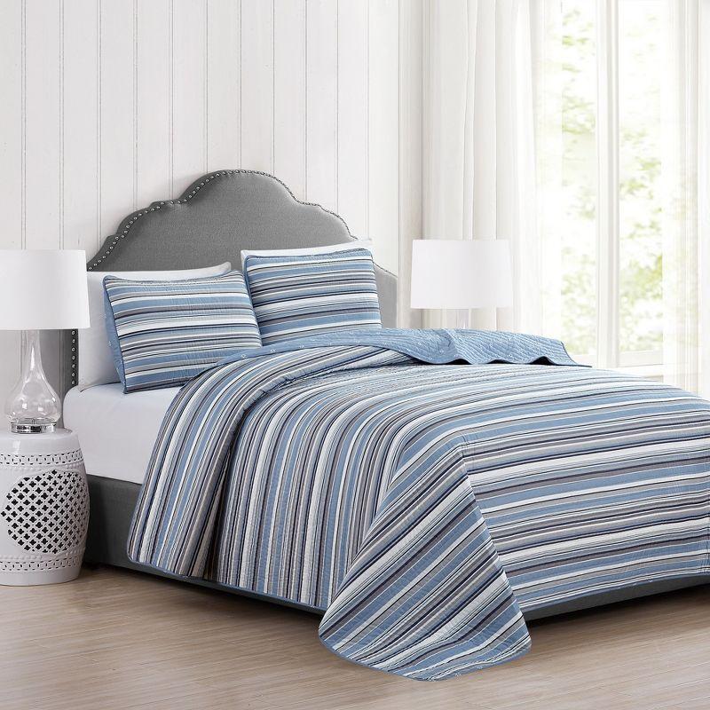 Elise Striped Quilt Set