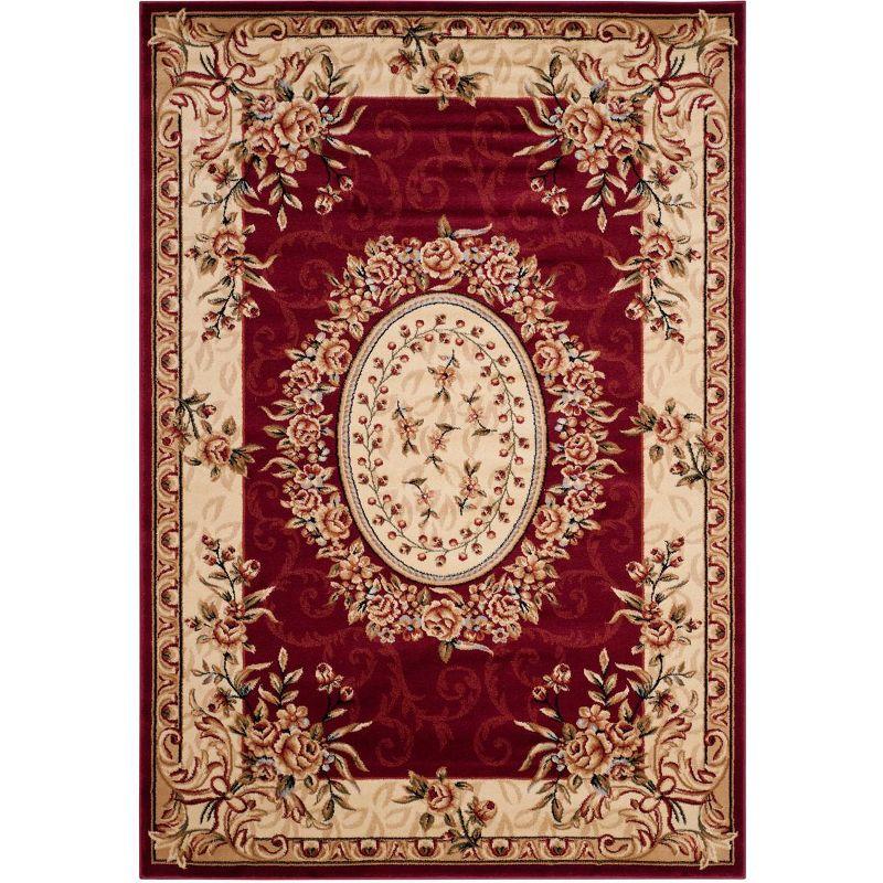 Lyndhurst LNH328 Power Loomed Area Rug - Red/Ivory - 6'x9' - Safavieh