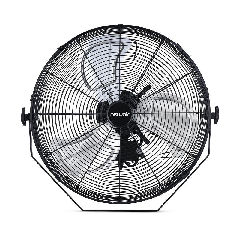 Newair 20" High Velocity Wall Mount Fan, Heavy Duty Waterproof Outdoor Fan, Adjustable Tilt and 3 Speeds up to 4650 CFM, Pull Chain Switch