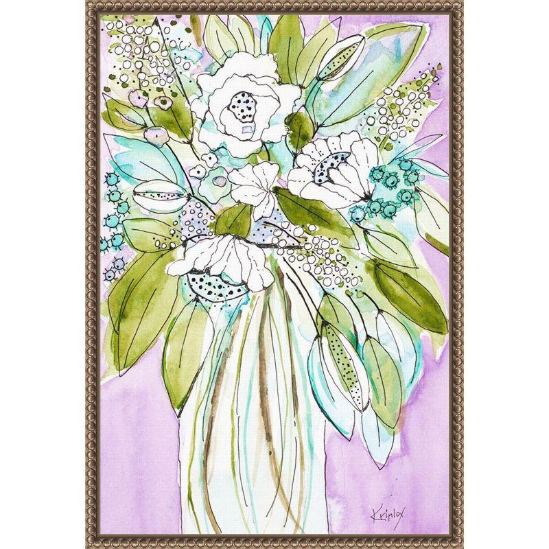 Hopeful Bouquet 16 x 23 Framed Canvas Wall Art